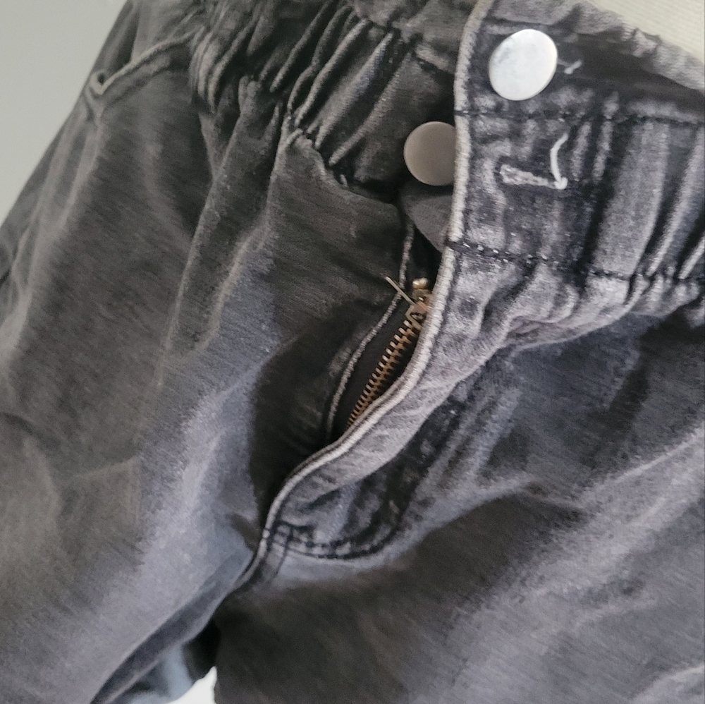 Fashion Nova Give Me A Call - Paperbag Waist Denim Shorts - Picture 6 of 8